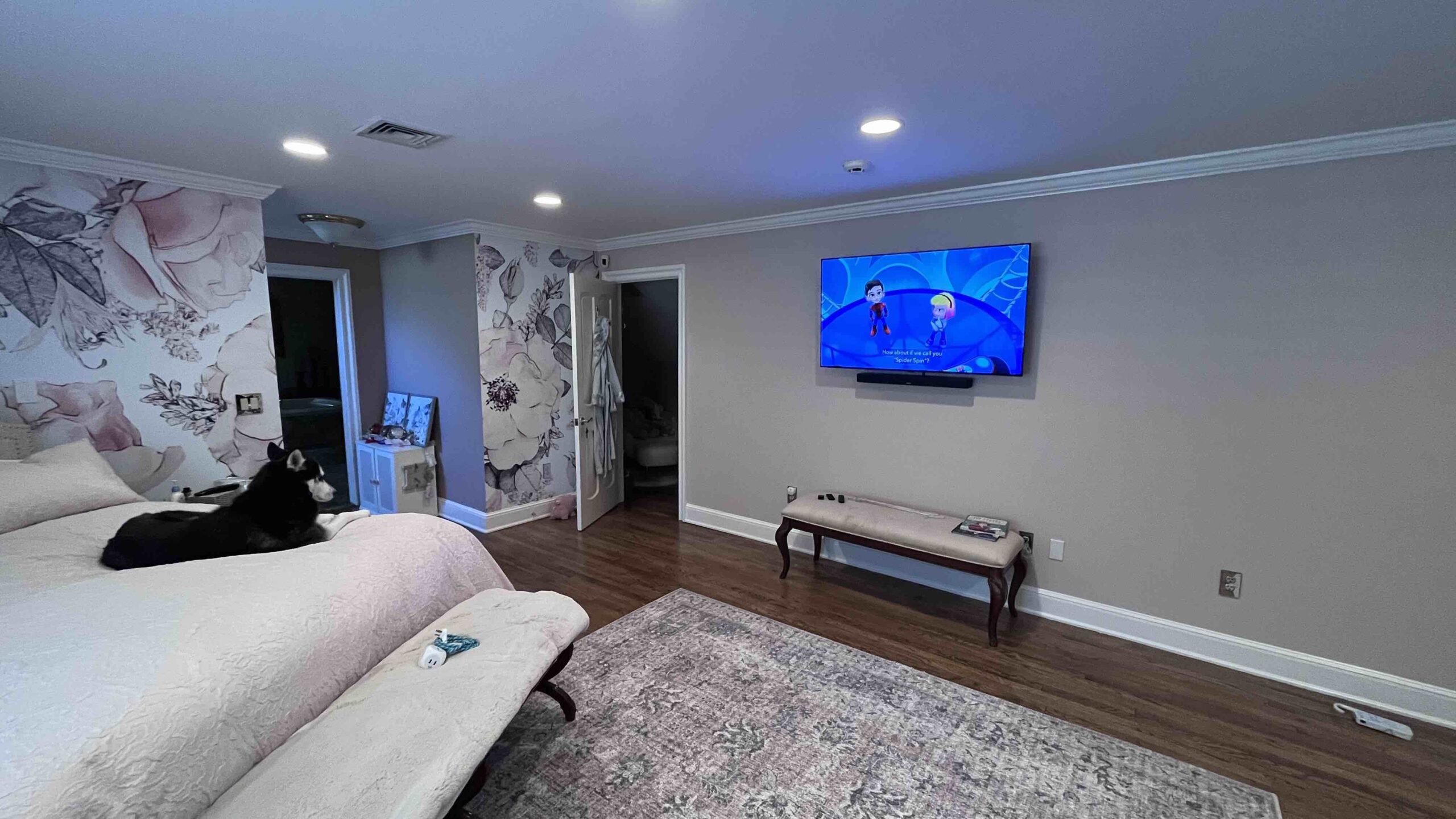 television installation on wall in hudson county